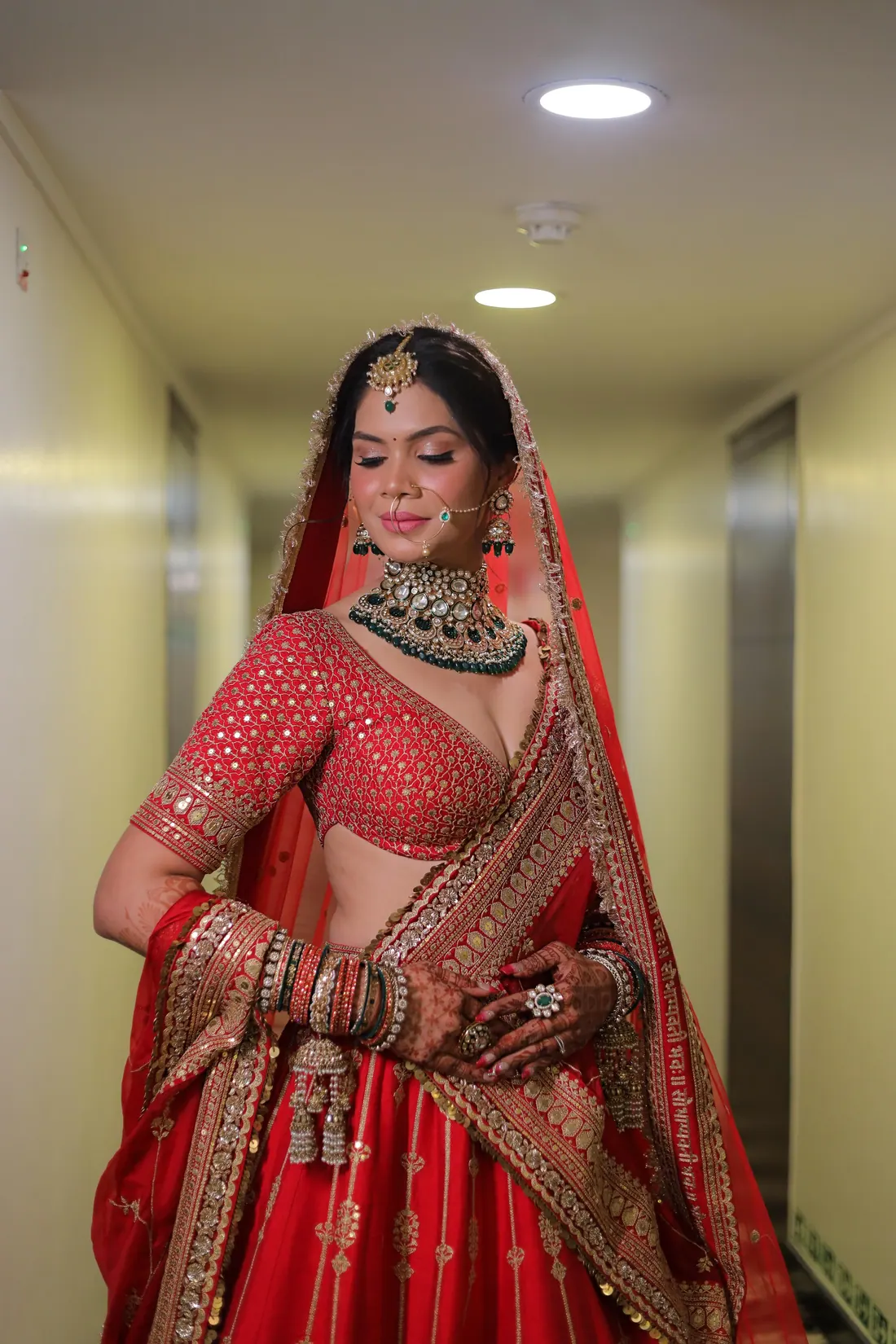 Crimson Reverie bridal makeup by Charu Patel